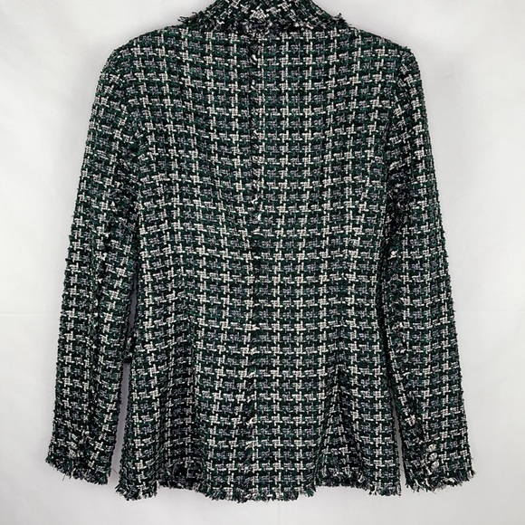 Rachel Zoe Contemporary Fit Tartan Plaid Tweed Jacket - Picture 8 of 15